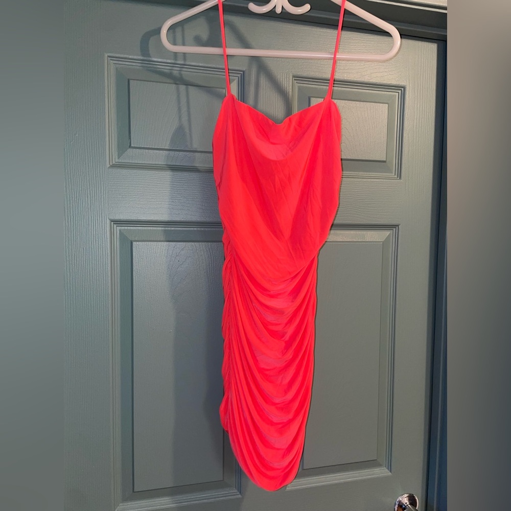 Bright Neon Coral Dress